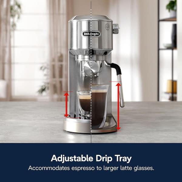DeLonghi 2 Cup Stainless Steel Dedica Duo Espresso Machine EC890M