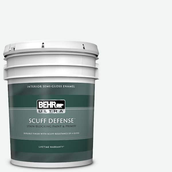 BEHR ULTRA 5 gal. #BL-W09 Bakery Box Extra Durable Semi-Gloss Enamel Interior Paint & Primer