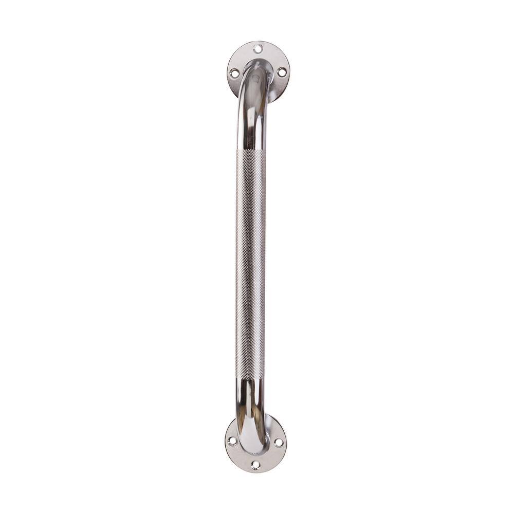 16-Inch Stainless Steel Knurled Grab Bar