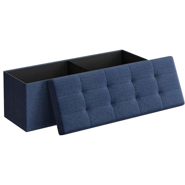 Unbranded 35 Gal. 43 in. Folding Storage Ottoman Bench, Ottoman Foot Rest, End of Bed Bench Outdoor Storage Bench