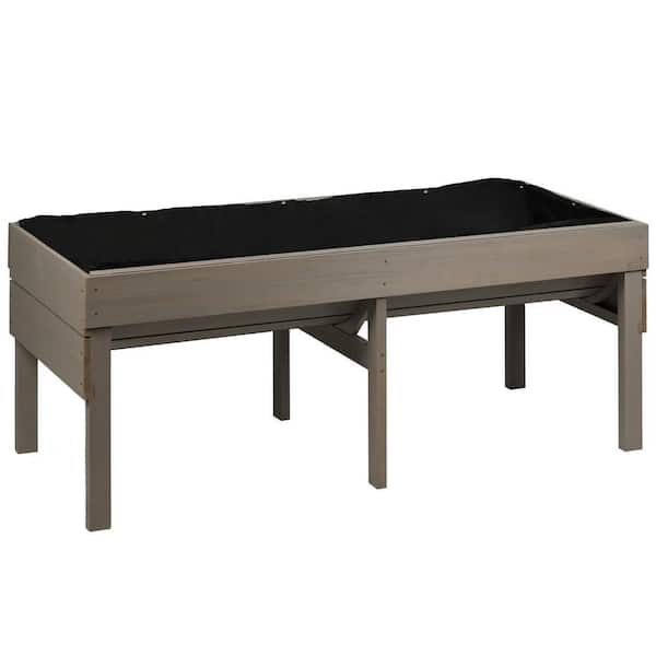 Raised Garden Bed Wooden Planter Box ST617A-177 - The Home Depot