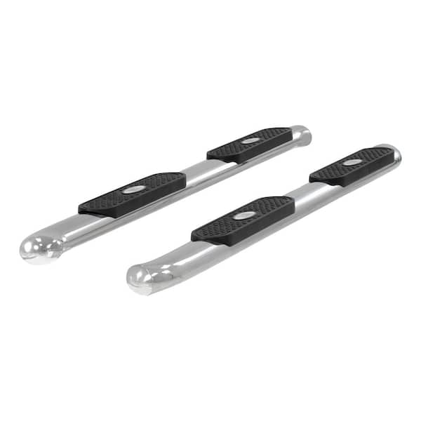 4-Inch Oval Polished Stainless Steel Nerf Bars, Select Chevrolet Silverado, GMC Sierra 1500, 2500, 3500 HD