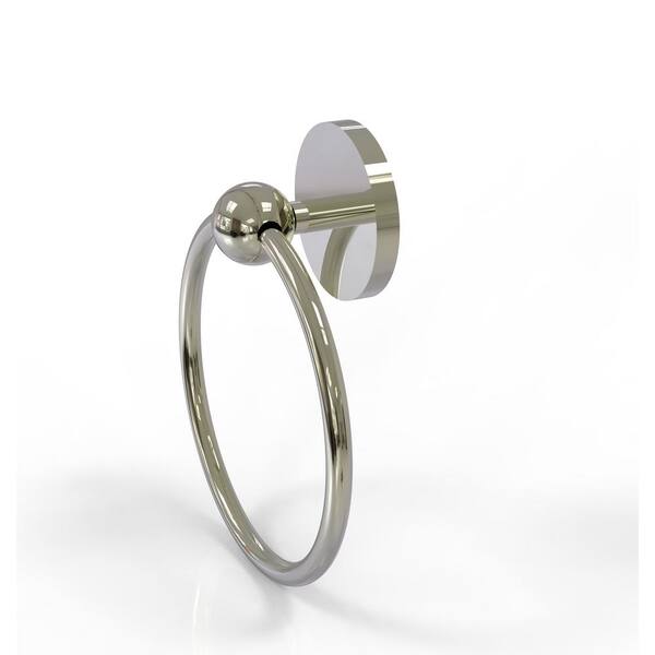 Allied Brass Prestige Skyline Collection Wall Mounted Towel Ring in Polished Nickel
