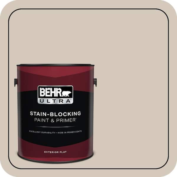 BEHR ULTRA 1 gal. #BNC-02 Understated Flat Exterior Paint & Primer