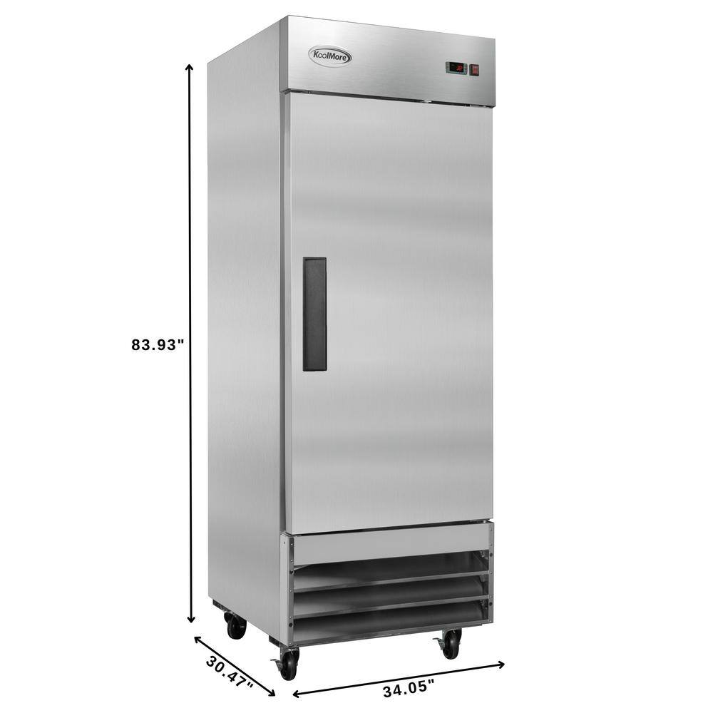 23 cu. ft. Stainless Steel Single Door Reach-In Freezer