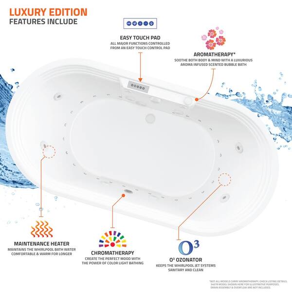 LS SERIES Kiwi Rectangle Shaped AcuStream Jetted Dropin
