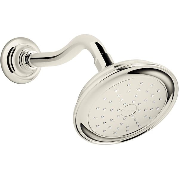 Kohler Artifacts 1 Spray Patterns 6 In Wall Mount Fixed Shower Head In Vibrant Polished Nickel 4855