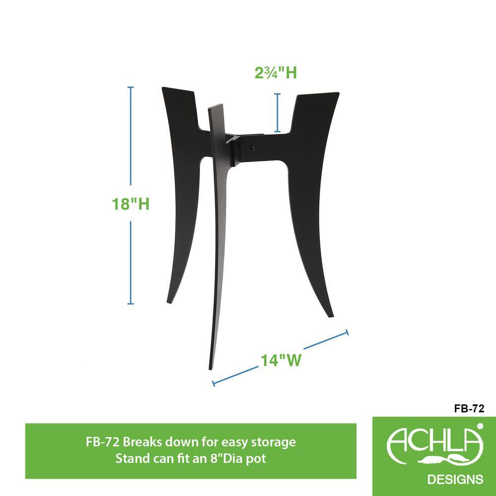 Large Matte Black Iron Ibex Plant Stand