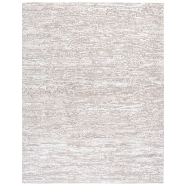 Carter 8 ft. x 10 ft. Ivory/Taupe High-Low Abstract Area Rug