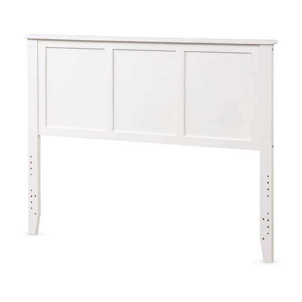 Costway White Full Wood Headboard Flat Panel Pre-drilled Holes Height Adjustment