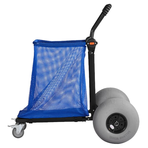 Folding Beach Cart with Large Wheels for Sand, 165 lb. Load Capacity, 12 in. Balloon Wheels for Beach and Park