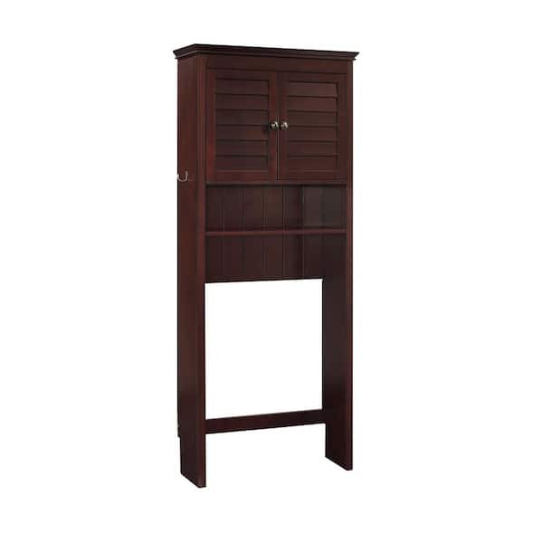 CROSLEY FURNITURE Lydia 27 in. W x 66.5 in. H x 10.5 in. D Brown Over-the-Toilet Storage