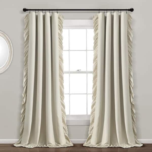 HOMEBOUTIQUE Reyna 100% Lined Wheat 84 in. L x 54 in. W Blackout Single Panel Window Curtain