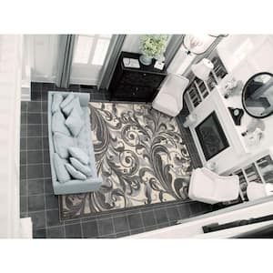 Graphic Illusions Multicolor 4 ft. x 6 ft. Floral Contemporary Area Rug