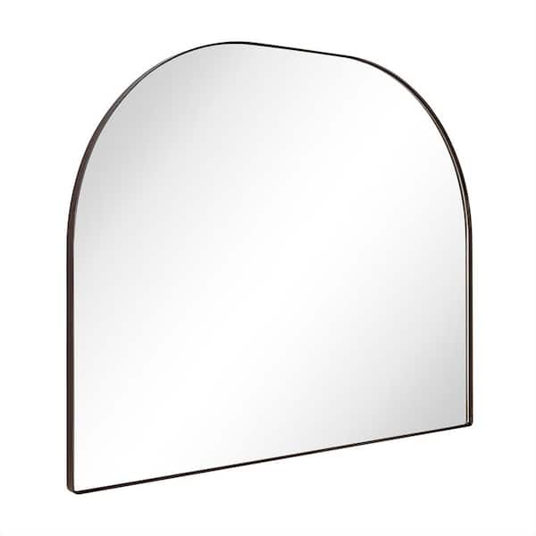 EGHOME TOMACE 40 in. W x 32 in. H Large Arched Metal Framed Wall Mounted Bathroom Vanity Mirror in Oil Rubbed Bronze