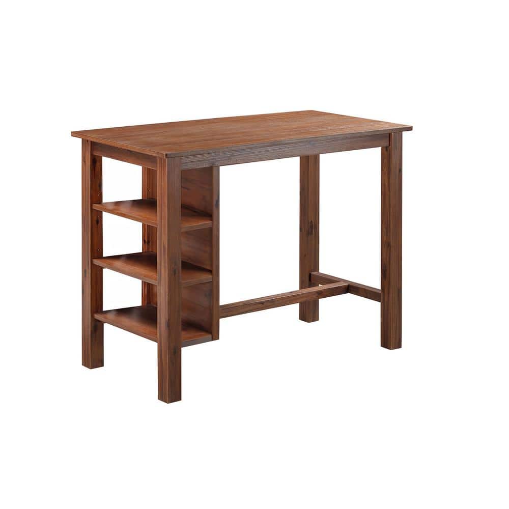 Brittany 36 Product Height Rectangular Bar Table - Chestnut Wire-Brush