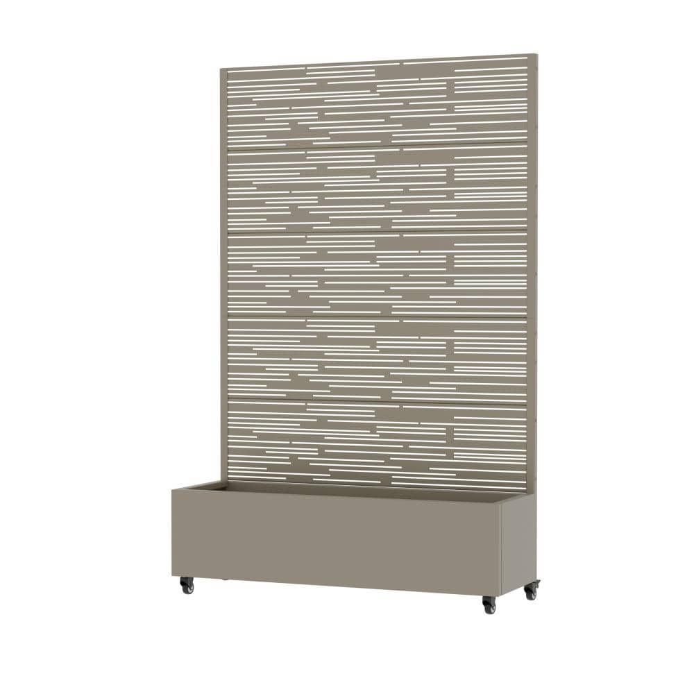 72 in. H x 47 in. W Olive Gray Metal Planter Box Raised Garden Bed with Privacy Screen for Balcony Porch Yard price history on PriceWatchPro