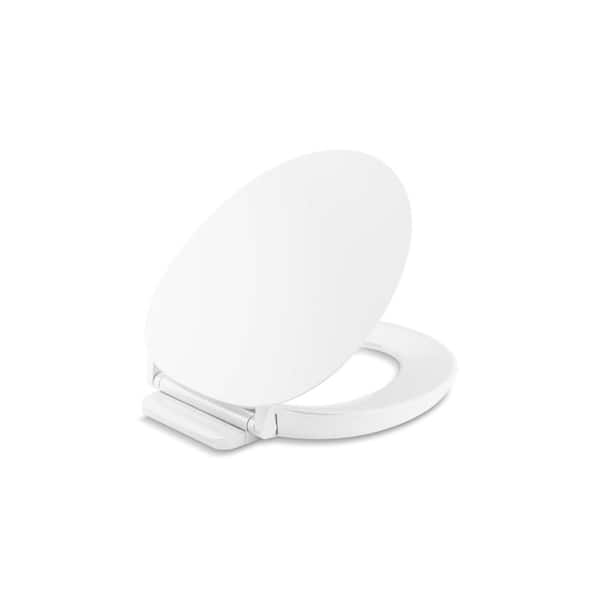 Cymbal Round Readylatch Quiet-Close Toilet Seat in White