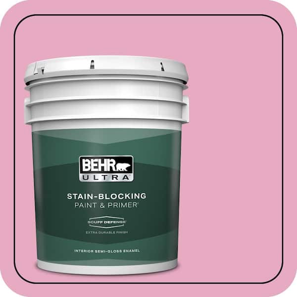 BEHR ULTRA 5 gal. #P130-3 Little Princess Extra Durable Semi-Gloss Enamel Interior Paint & Primer