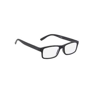 LL 2 Pack Unisex Rectangle Reading Glasses Silver Stripe Accent