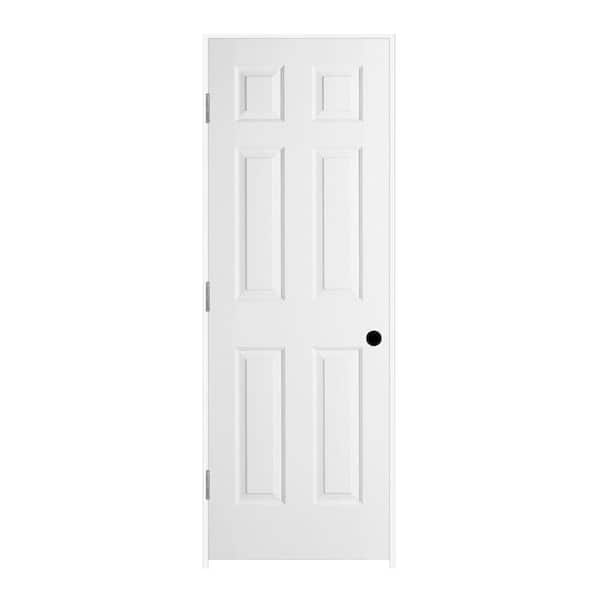 JELD-WEN 28 in. x 80 in. Colonist Primed Right-Hand Textured Solid Core Molded Composite MDF Single Prehung Interior Door