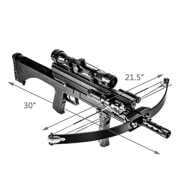 Xtremepowerus 160fps Multi Functional Crossbow Hunting Equipment With 32 Mm Sight Scope And 0 Mag Capacity The Home Depot