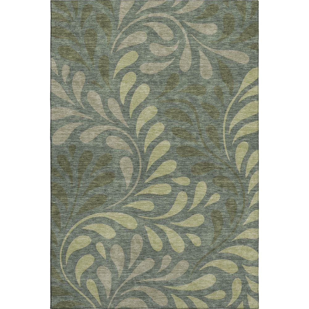 Mayfield Premium Machine Washable Abstract AMF2411 Basil 5 ft. x 7 ft. 6 in. Area Rug price history on PriceWatchPro