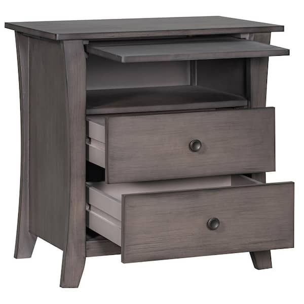 Multifunctional Nightstand Bed Side Table with Shelf & Drawer Storage –