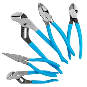 Tongue and Groove, Linemens, Diagonal, Long Nose Plier Set (5-Piece)