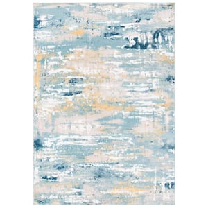 Skyler Teal/Gold 5 ft. x 8 ft. Geometric Abstract Area Rug