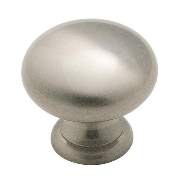 Amerock Brass Classics 1-1/4 in (32 mm) Diameter Satin Nickel Round Cabinet Knob