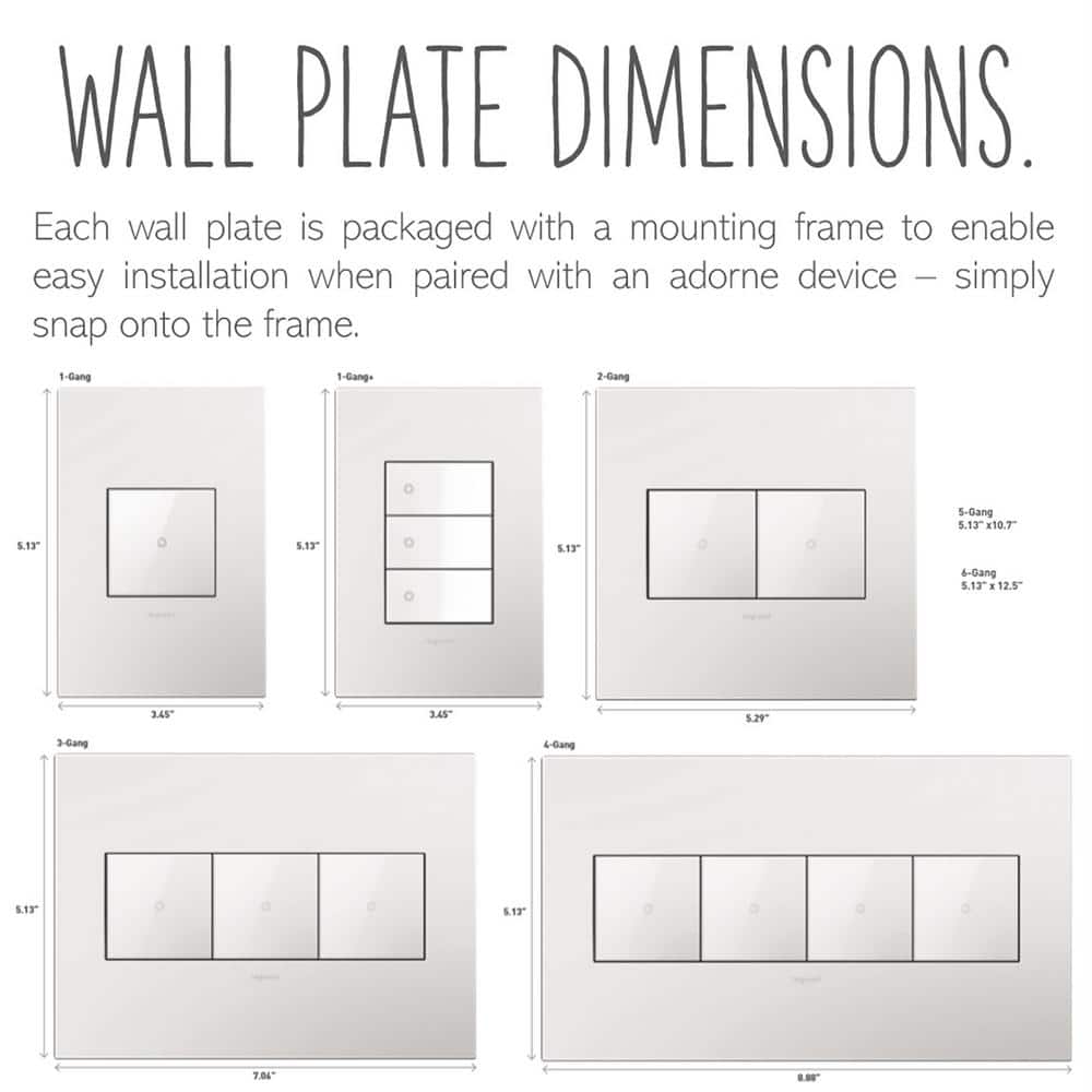 Gloss White 3-Gang Screwless Wall Plate
