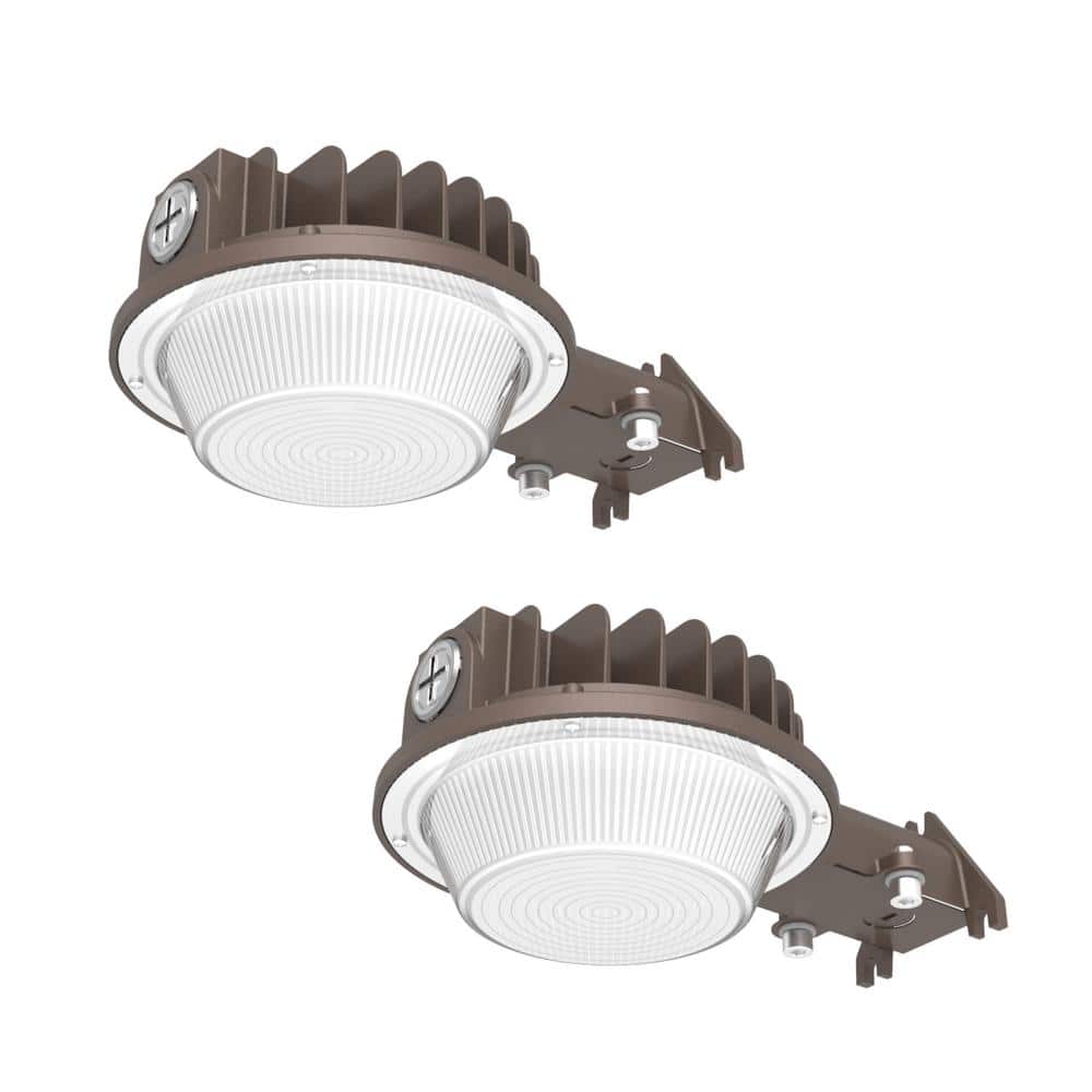 Barn Light 500-Watt Equivalent Integrated LED Black Dusk to Dawn Wall Pack Light 10000LM (3000K/4000K/5000K) 2-Pack price history on PriceWatchPro