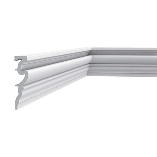 ORAC DECOR 1-1/4 in. D x 4-5/8 in. W x 7' 6 in. L . Primed White Plain Polystyrene Panel Moulding