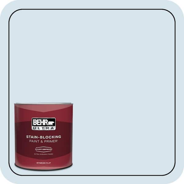BEHR ULTRA 1 qt. #560C-1 Rain Water Extra Durable Flat Interior Paint & Primer