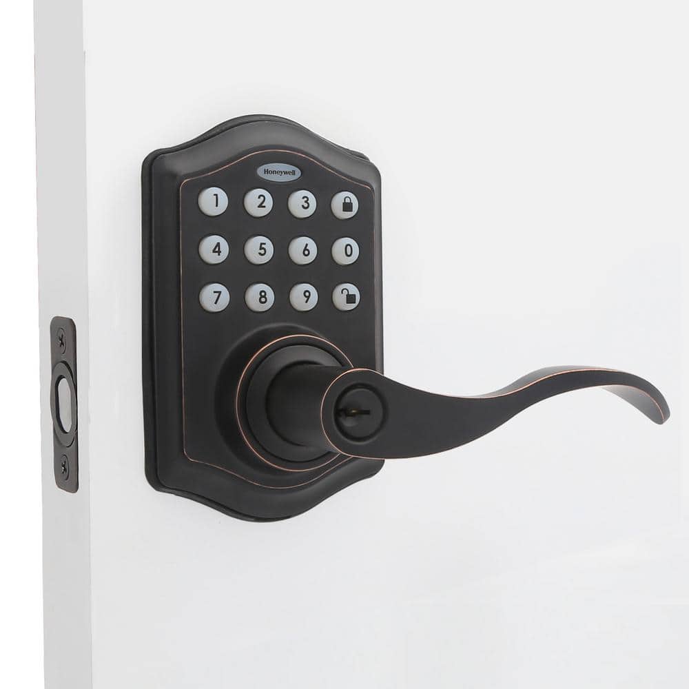 Honeywell Bluetooth Enabled Digital Door Knob Lock With Keypad, Bronze