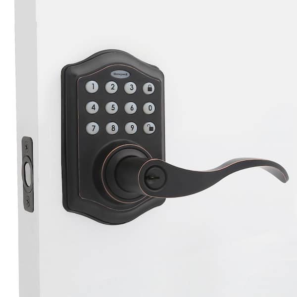 Honeywell Oil Rubbed Bronze Keypad Electronic Door Lever Entry Lock