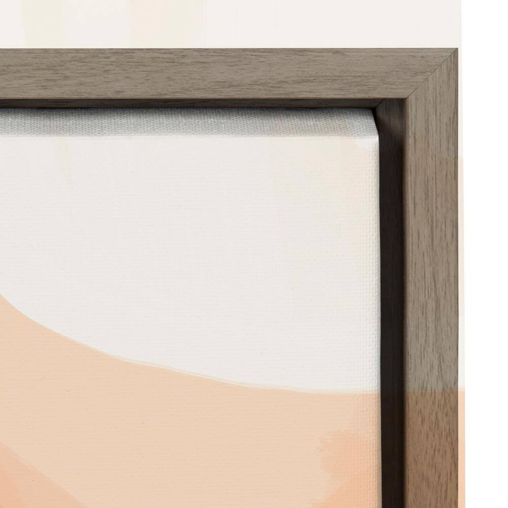 Sunrise Over Marrakesh Abstract Canvas Wall Art with Gray Frame