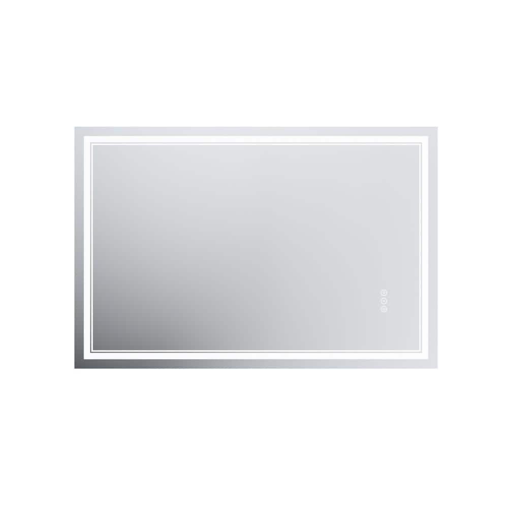 48 in. W x 32 in. H Frameless LED Wall Mounted Bathroom Vanity Mirror Light