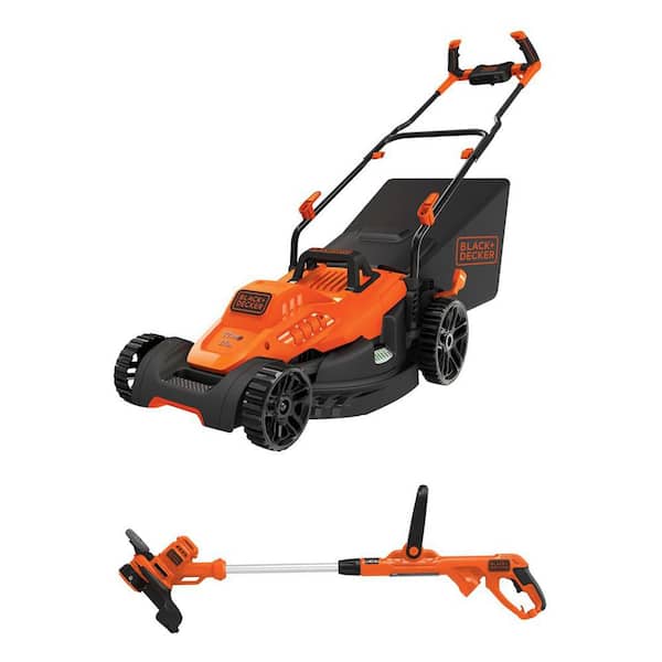17 in. 12 AMP Corded Electric Walk Behind Push Lawn Mower with 14 in. 6.5 Amp Corded Electric String Trimmer/Edger