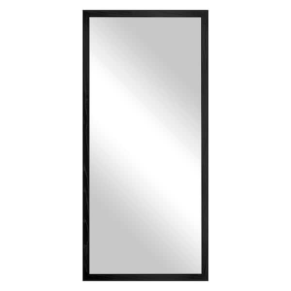 Rayne Mirrors Large 2 in. Frame ( 30 in. W x 75 in. H ) Wooden Black Rectangle Wall Mirror