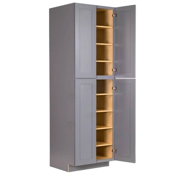 Lifeart Cabinetry Lancaster Shaker, Tall Wood Kitchen Pantry Cabinet