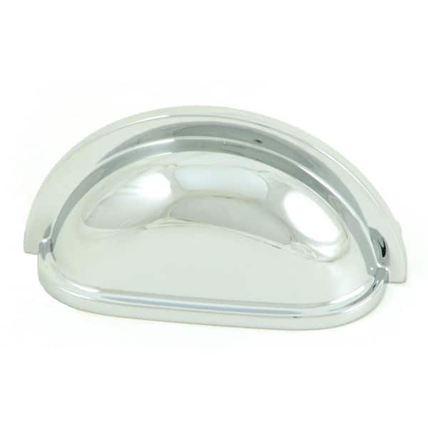 Stone Mill Hardware 3 in. Center-to-Center Polished Chrome Cup Cabinet Pull