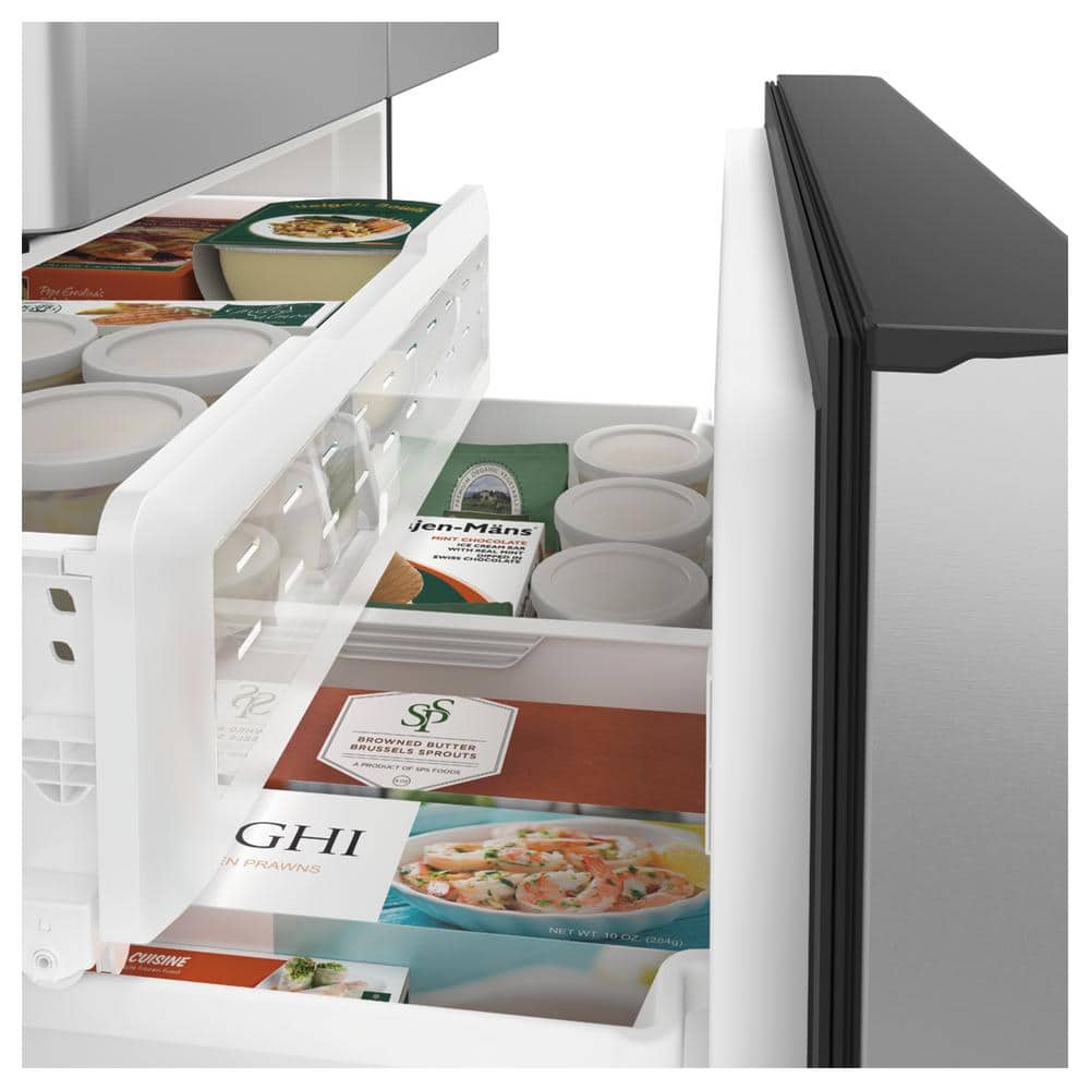 36" Stainless Steel French Door Smart Refrigerator with Hot Water Dispenser