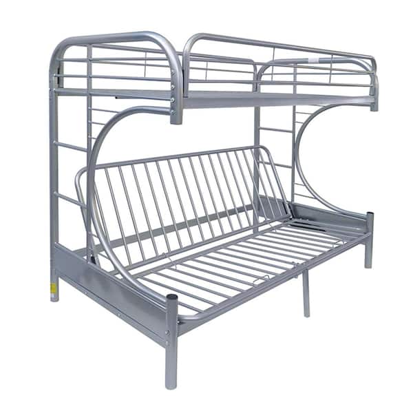 Acme Furniture Eclipse Twin Over Silver Queen Metal Kids Bunk Bed