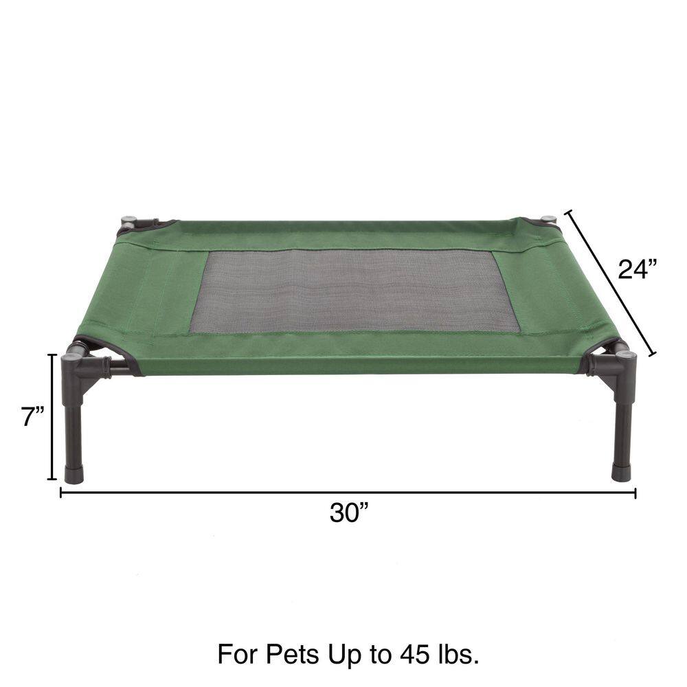 Medium Green Elevated Waterproof Outdoor Pet Bed
