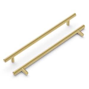 Bar Pulls Collection 8-13/16 in. (224 mm) Center-to-Center Royal Brass Finish Cabinet Pull (5-Pack)