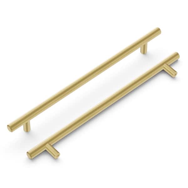 HICKORY HARDWARE Bar Pulls Collection 8-13/16 in. (224 mm) Center-to-Center Royal Brass Finish Cabinet Pull (5-Pack)