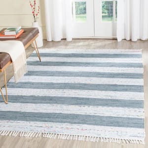Montauk Ivory/Gray 2 ft. x 4 ft. Solid Striped Speckled Area Rug