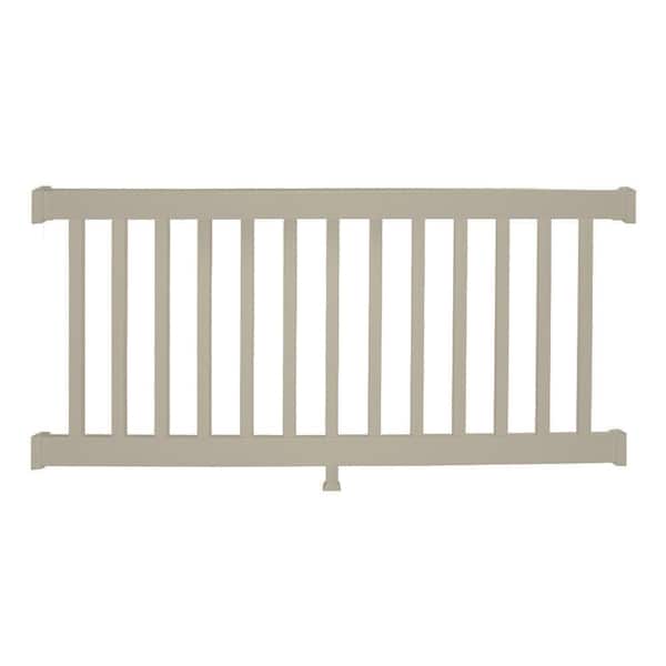 Weatherables Walton 3 ft. H x 6 ft. W Khaki Vinyl Railing Kit